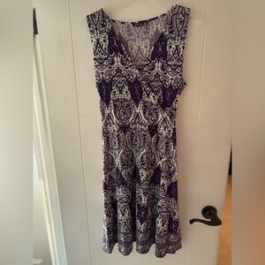Apt. 9 Purple and White Midi Dress